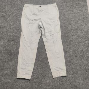 Alfani Pants Womens 14 Gray Ponte Ankle Slim Pull On Stretch Pockets Work Office